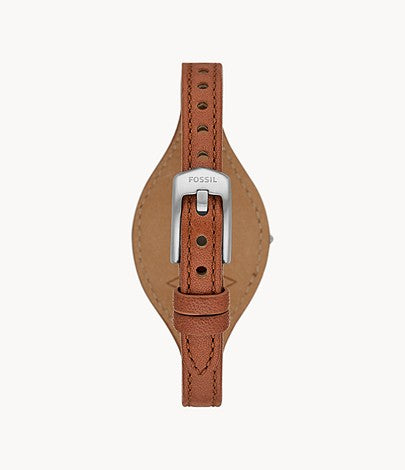 Carlie Three-Hand Brown Eco Leather Watch