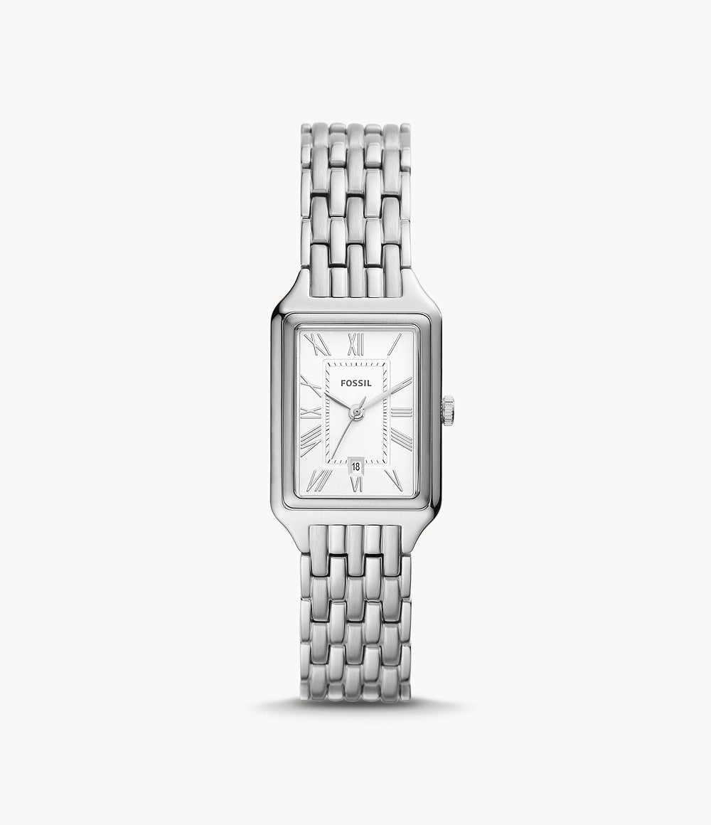 Raquel Three-Hand Date Stainless Steel Watch