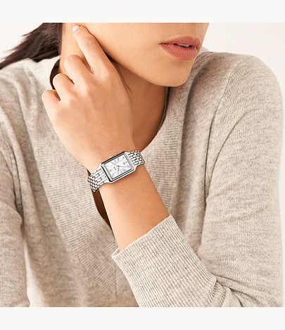 Raquel Three-Hand Date Stainless Steel Watch