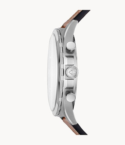 Forrester Chronograph Luggage Leather Strap