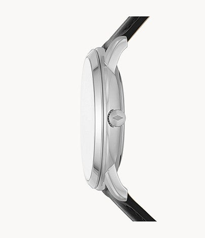 Neutra Moonphase Multifunction Black Eco Leather Watch