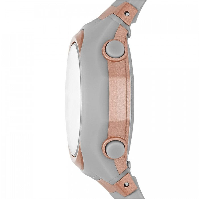 Copy of Quartz Digital Rose Gold-Tone Plastic Case & Light Grey Silicone Watch