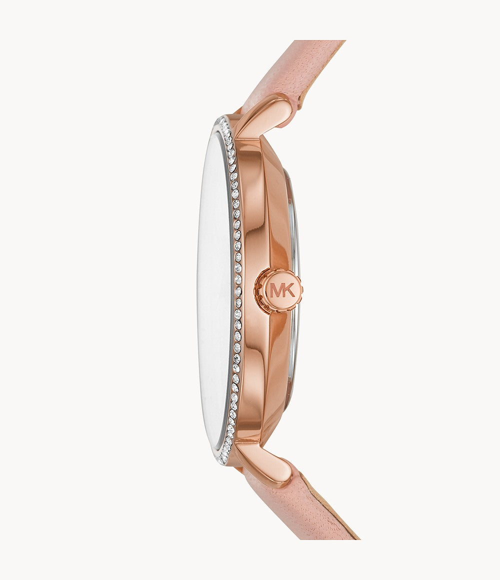 Women's Pyper Two-Hand Pink Leather Watch