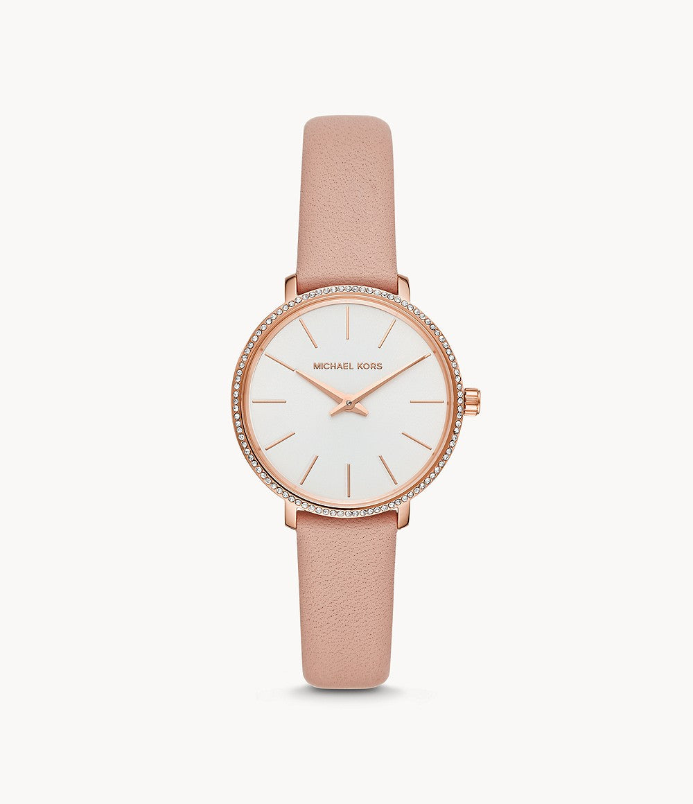 Women's Pyper Two-Hand Pink Leather Watch