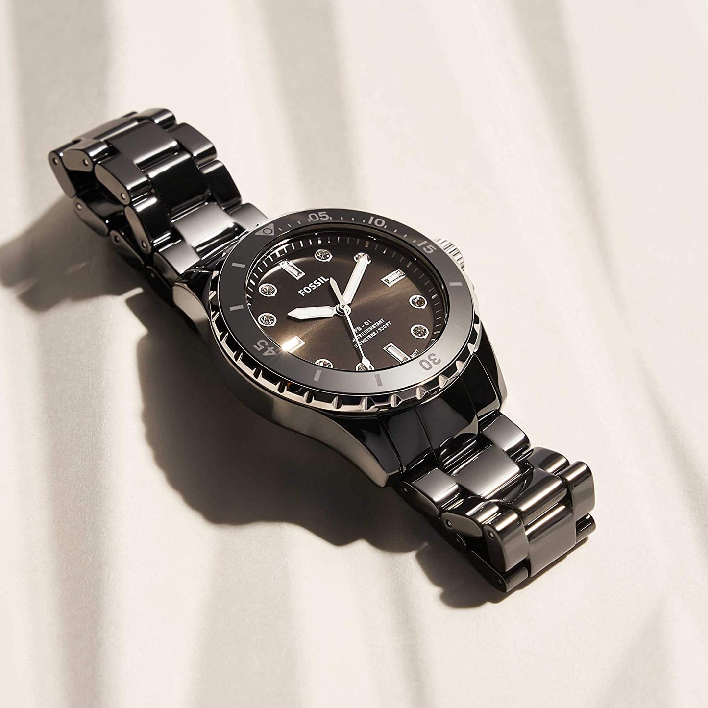 FB-01 Three-Hand Black Ceramic Watch