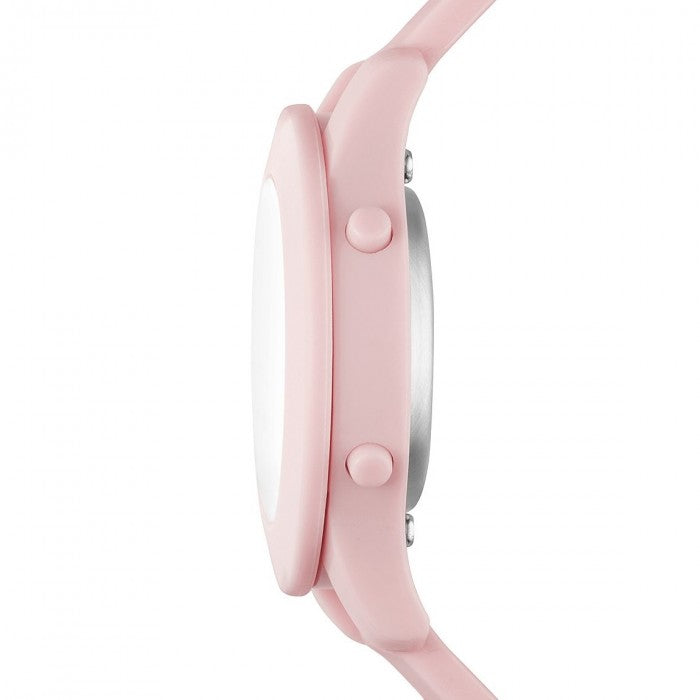 Rosencrans Quartz Digital Pink Plastic Case Silicone Sports Women's Watch