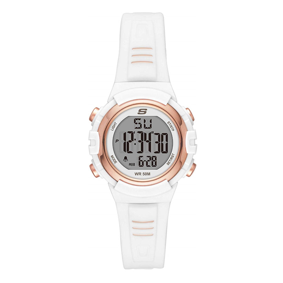 Truro Quartz Digital White Resin Strap Watch