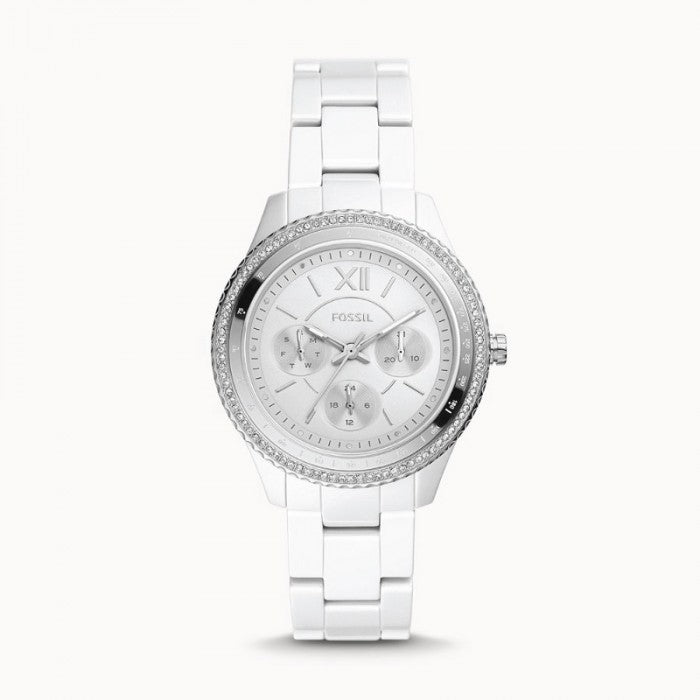 Stella Multifunction White Ceramic Watch