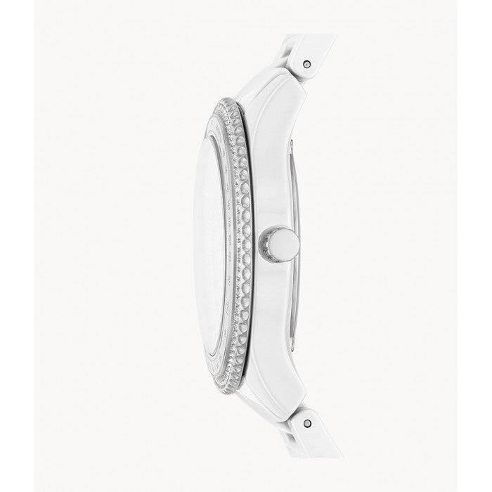 Stella Multifunction White Ceramic Watch