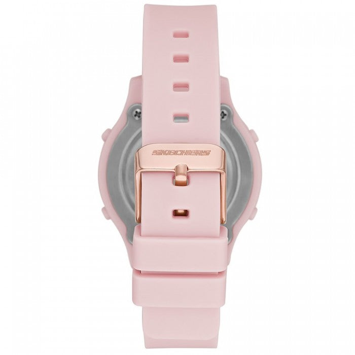 Rosencrans Quartz Digital Pink Plastic Case Silicone Sports Women's Watch