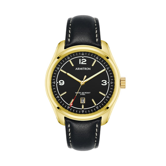 Armitron Men's Date Function 40mm Watch Black/Gold (20-5487BKGPBK)