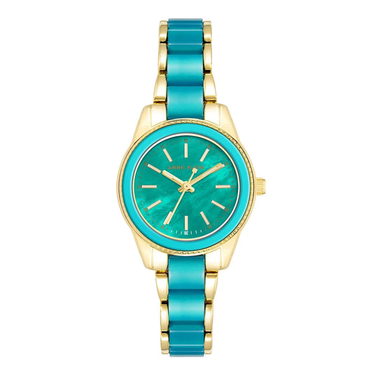 Pearlescent Resin Link Bracelet Watch AK/3212TEGB