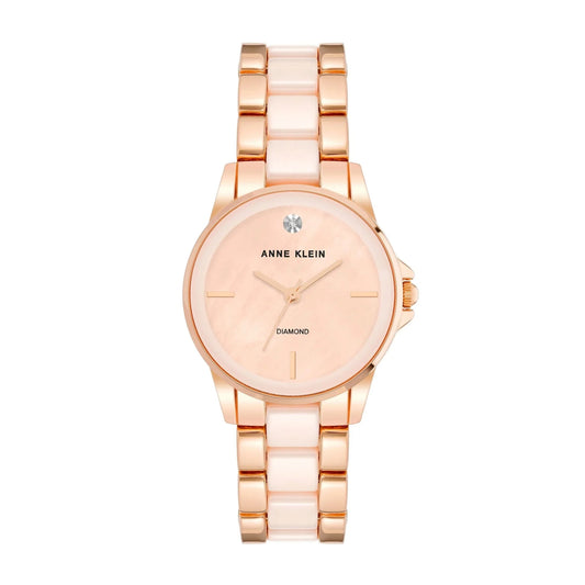 Blush Leather Strap Watch With Mother Of Pearl Dial Watch 10-9442RGLP