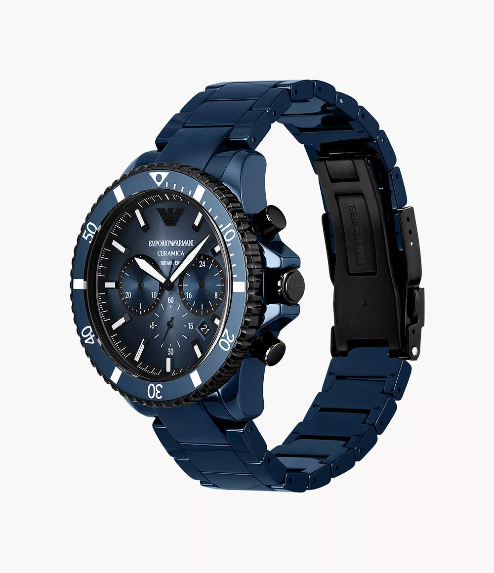 Chronograph Blue Ceramic Watch