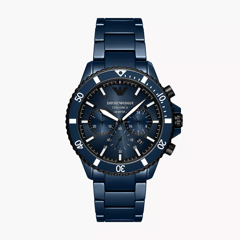 Chronograph Blue Ceramic Watch