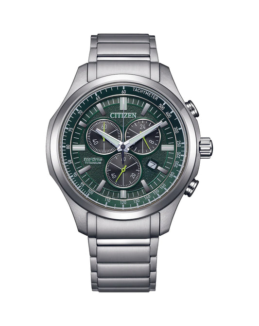 Eco-Drive Titanium Chronograph Watch AT2530-85X