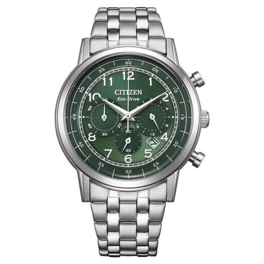 Eco Drive Chronograph Green Dial Men's Watch CA4630-53X