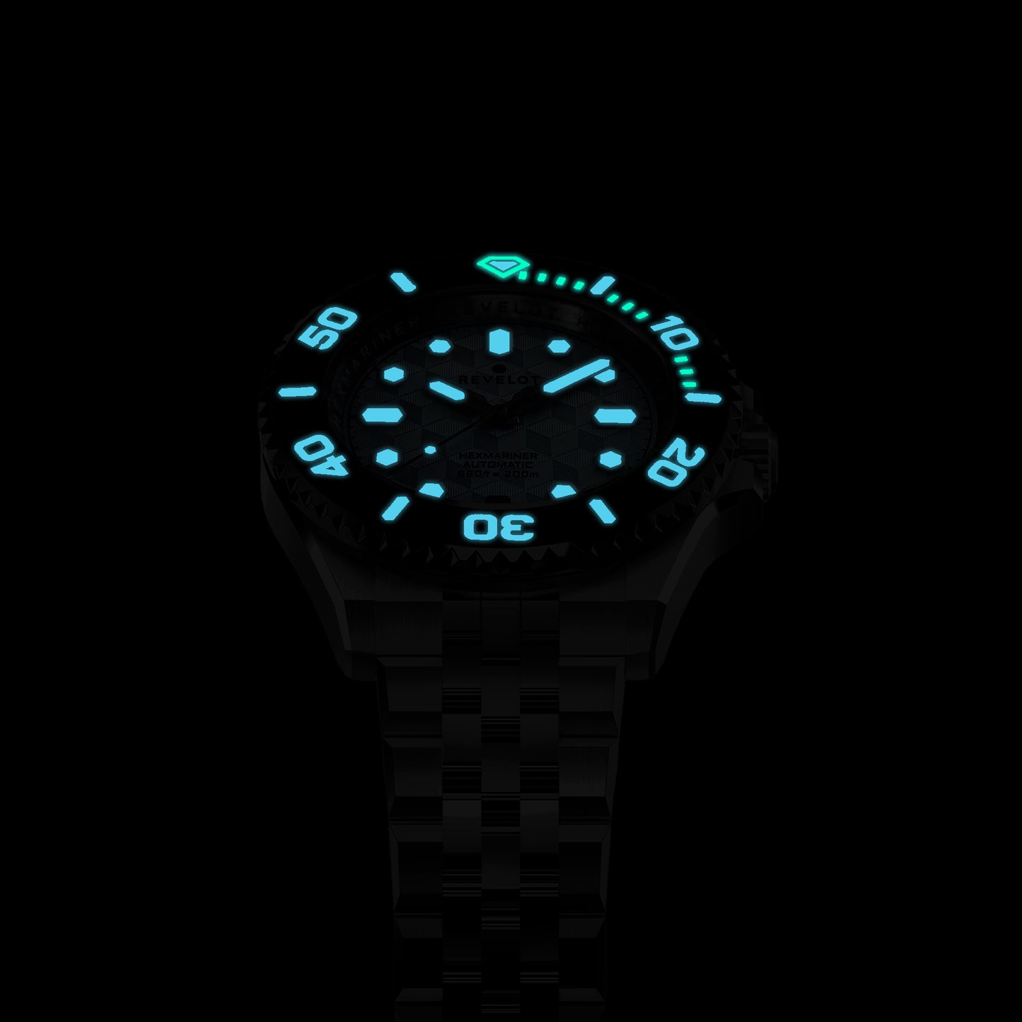 Hexmariner 39 Sky Blue CNC Guilloche MOP
