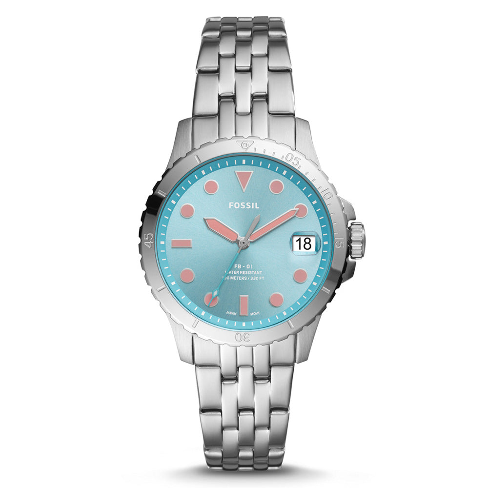 FB-01 Three-Hand Date Stainless Steel Watch