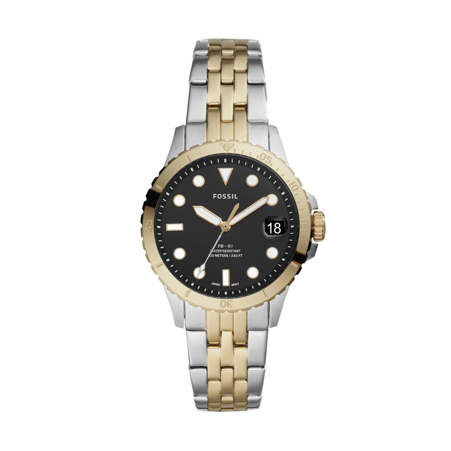 FB-01 Three-Hand Date Two-Tone Stainless Steel Watch