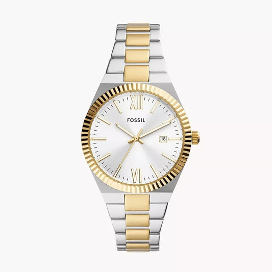 Scarlette Three-Hand Date Two-Tone Stainless Steel Watch