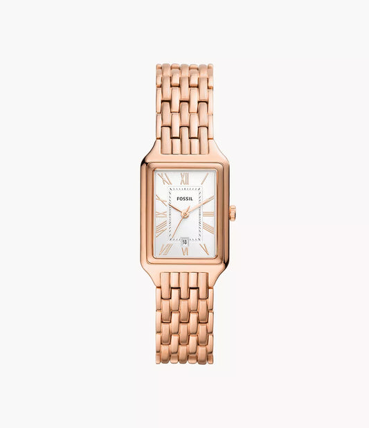 Raquel Three-Hand Date Rose Gold-Tone Stainless Steel Watch