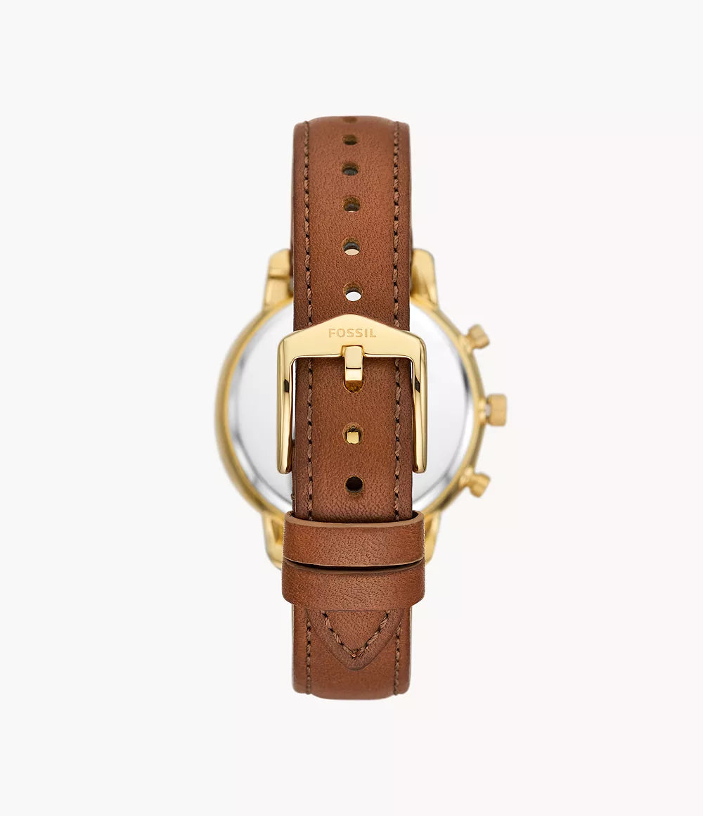 Neutra Chronograph Medium Brown Leather Watch