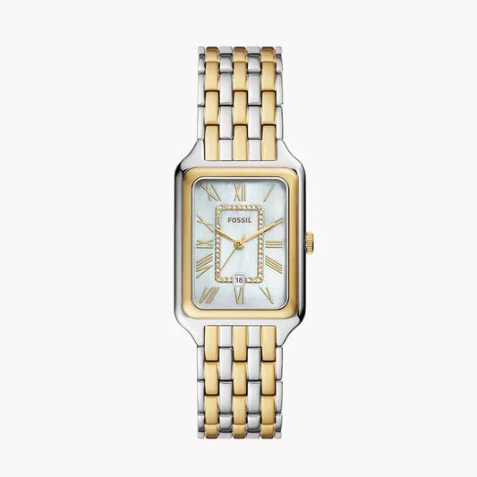 Raquel Three-Hand Date Two-Tone Stainless Steel Watch
