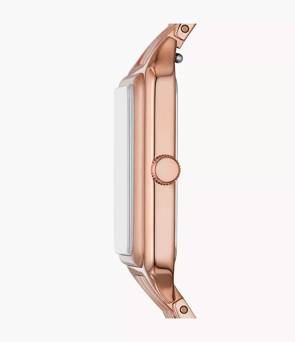 Raquel Three-Hand Date Rose Gold-Tone Stainless Steel Watch