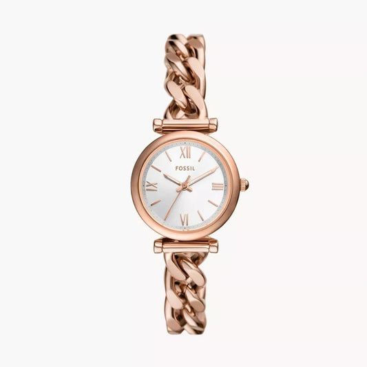 Carlie Three-Hand Rose Gold-Tone Stainless Steel Watch
