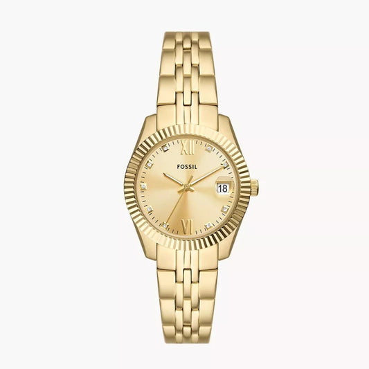 Scarlette Three-Hand Date Gold-Tone Stainless Steel Watch