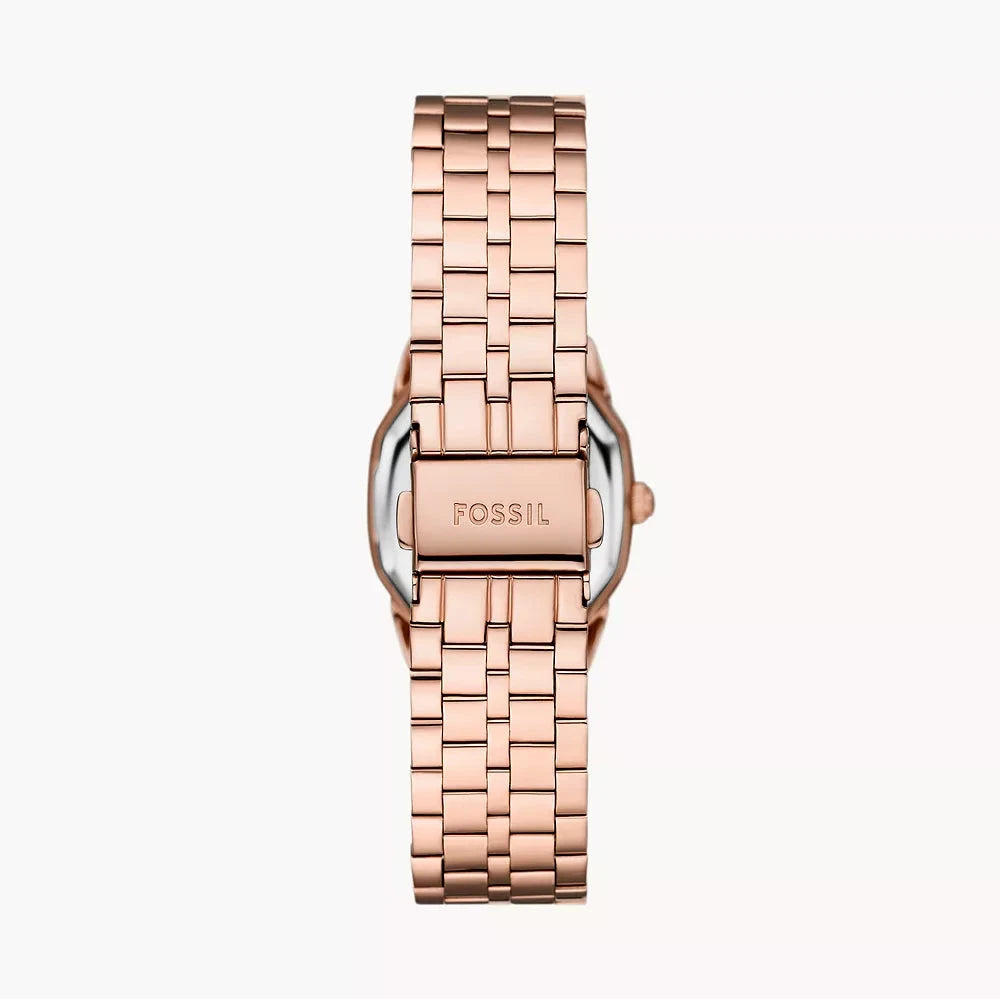 Harlow Three-Hand Rose Gold-Tone Stainless Steel Watch