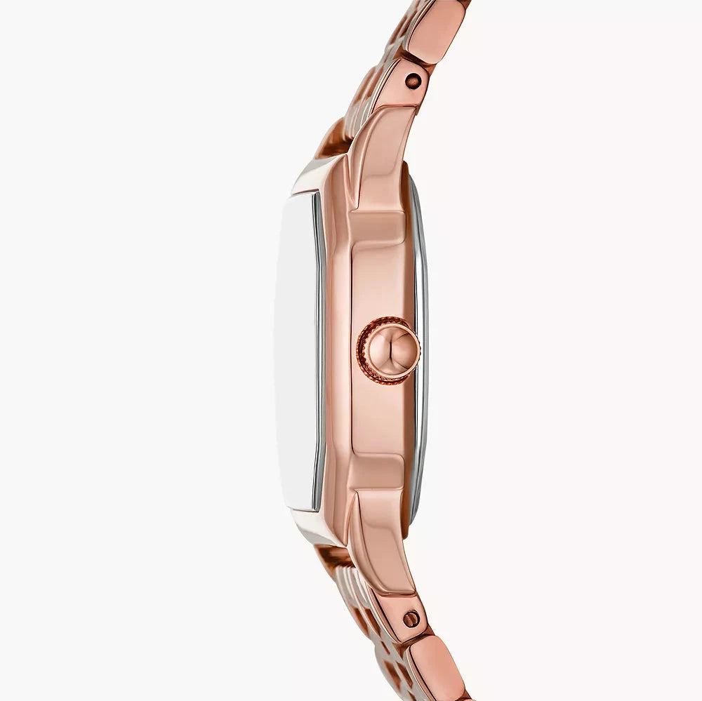 Harlow Three-Hand Rose Gold-Tone Stainless Steel Watch