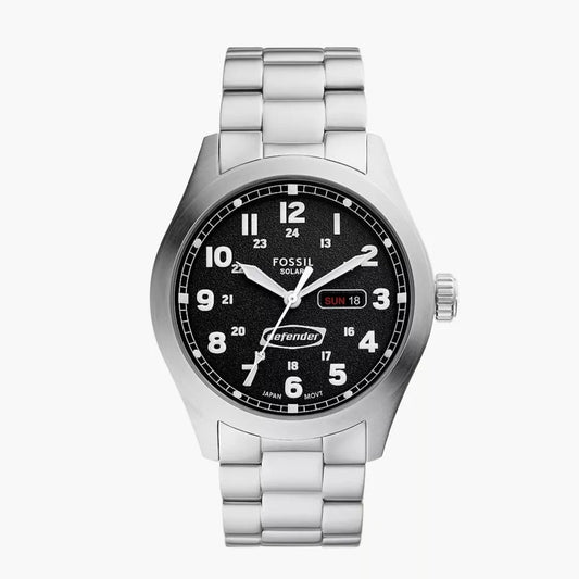 Defender Solar-Powered Stainless Steel Watch
