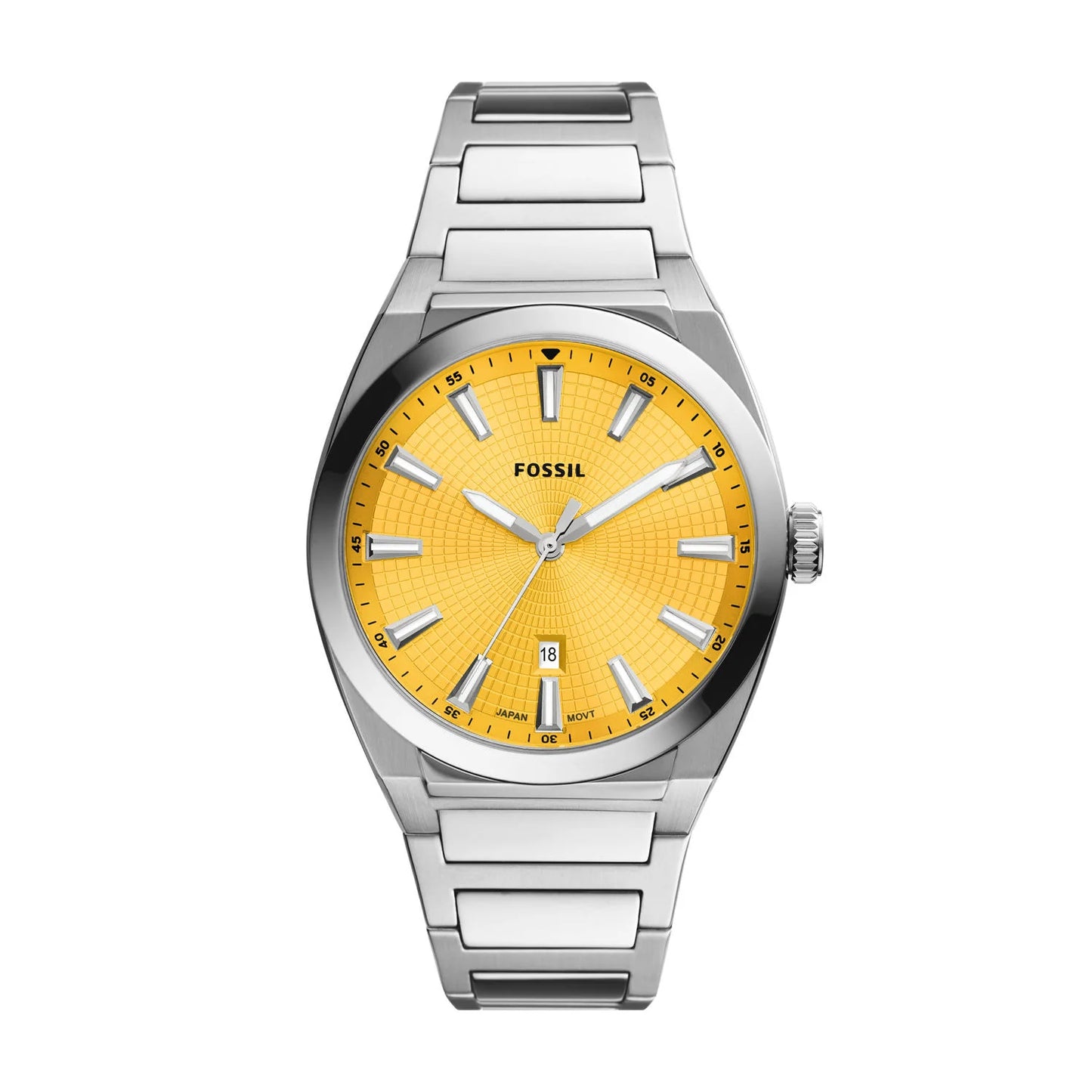 Everett Three-Hand Date Stainless Steel Watch