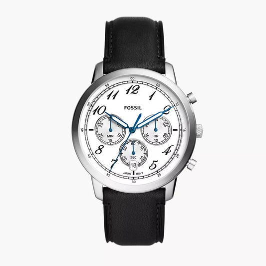 Neutra Chronograph Black Leather Watch