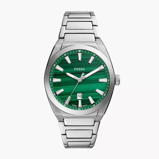 Everett Three-Hand Date Stainless Steel Watch