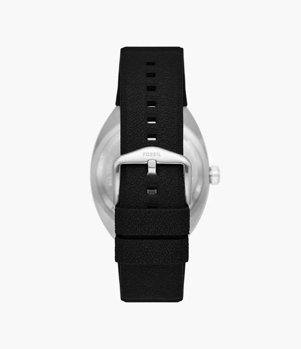 Breaker Three-Hand Date Black Silicone Watch