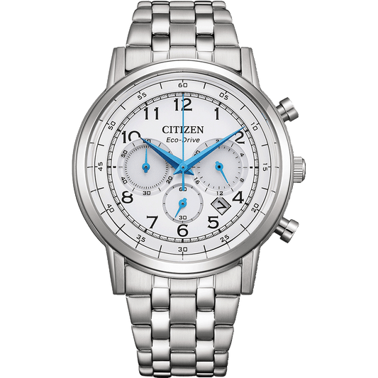 Eco Drive Chronograph White Dial Men's Watch CA4630-53A