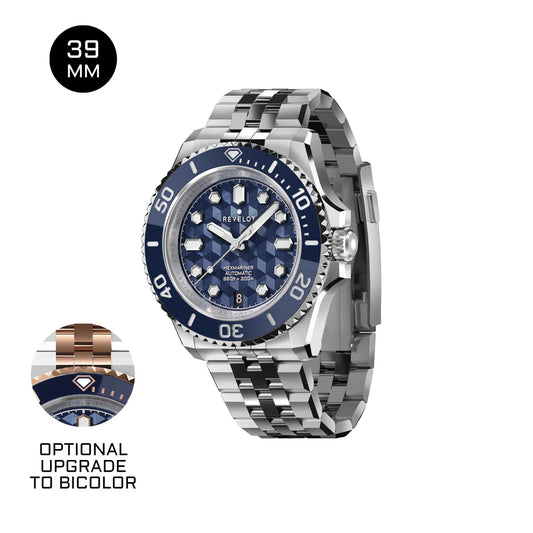 Hexmariner 39 Blue CNC Guilloche