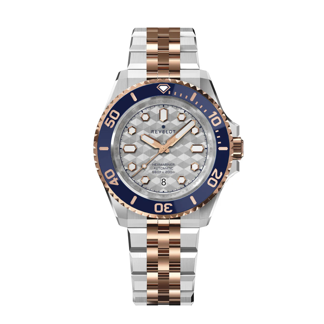 Hexmariner 42 Metallic White CNC Guilloche