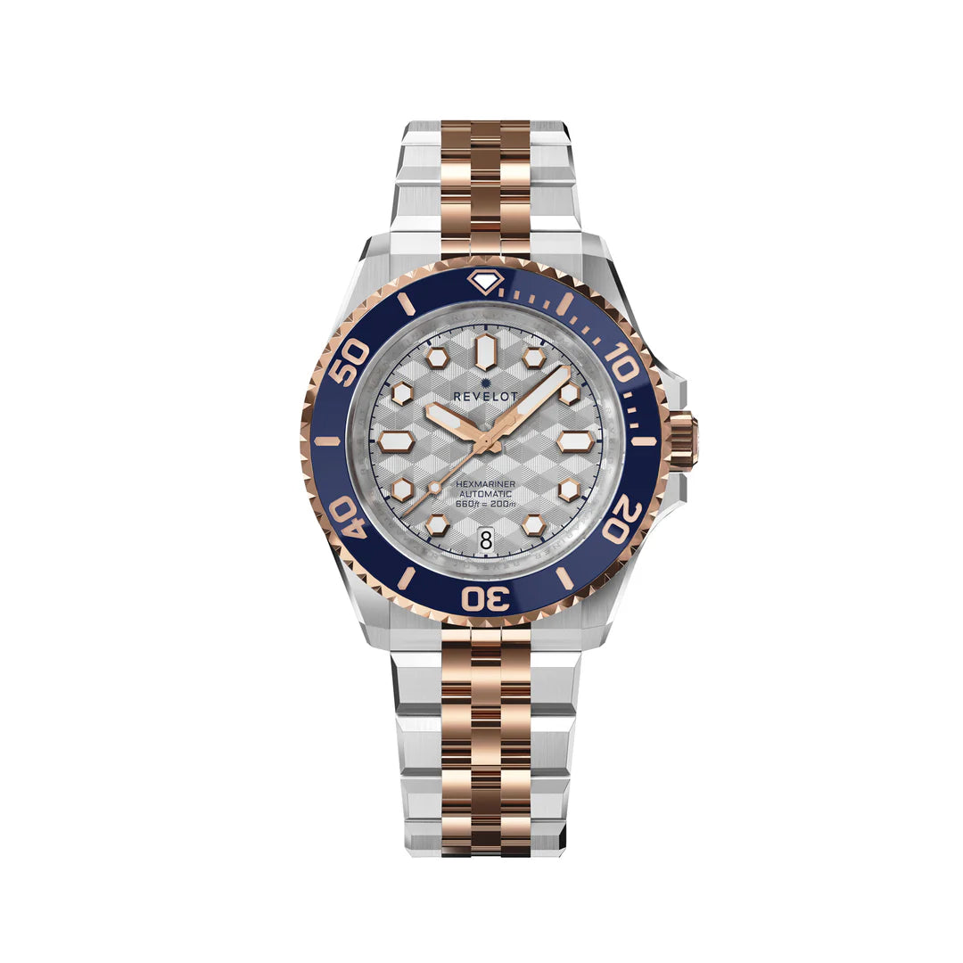 Hexmariner 39 Metallic White CNC Guilloche