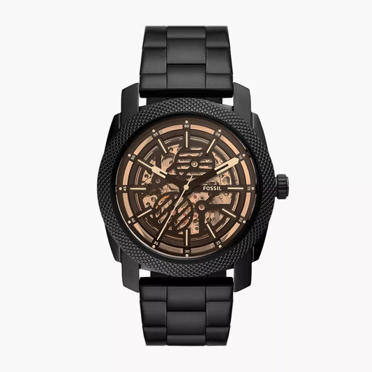 Machine Automatic Black Stainless Steel Watch