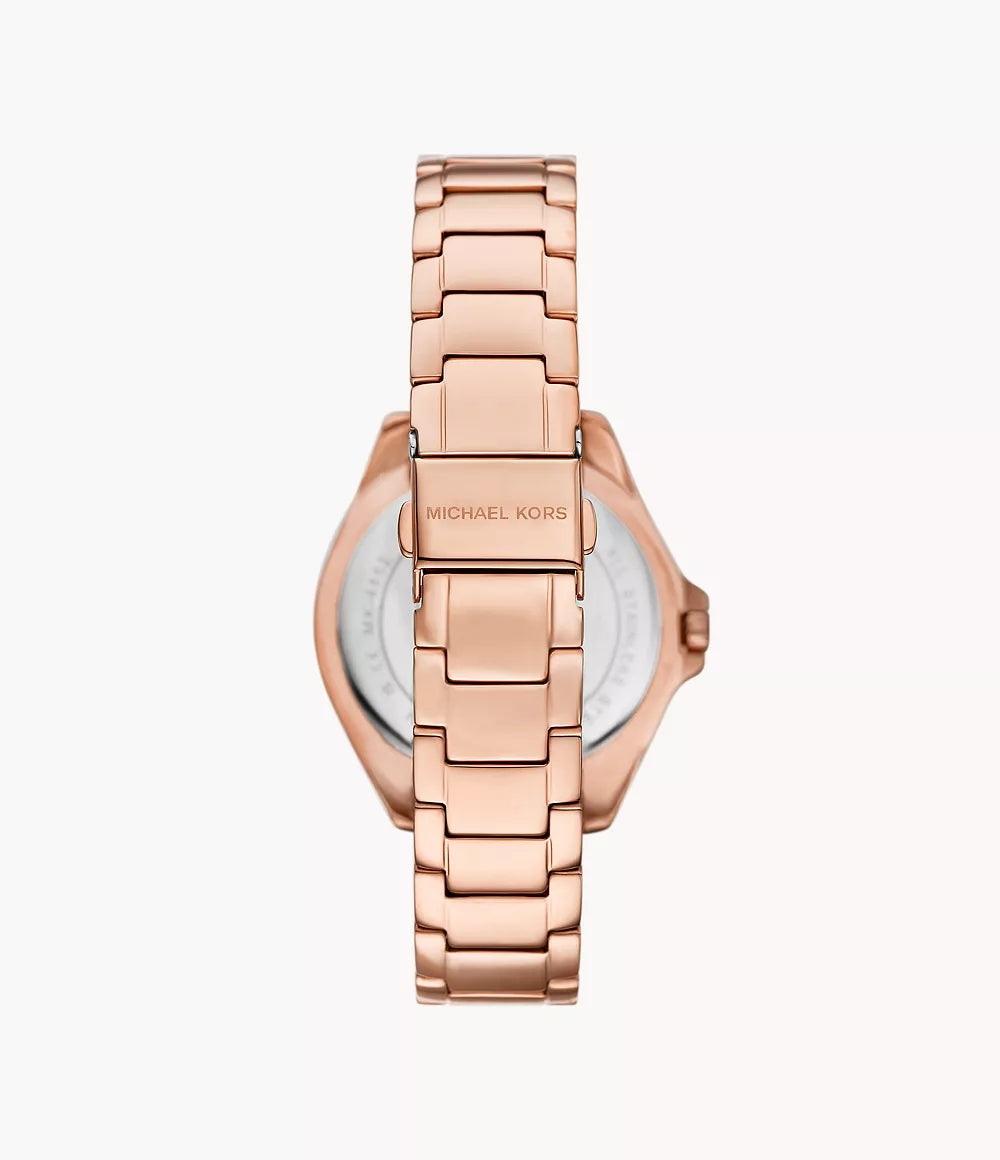 Kacie Three-Hand Rose Gold-Tone Stainless Steel Watch