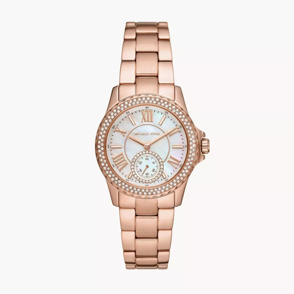 Everest Three-Hand Rose Gold-Tone Stainless Steel Watch