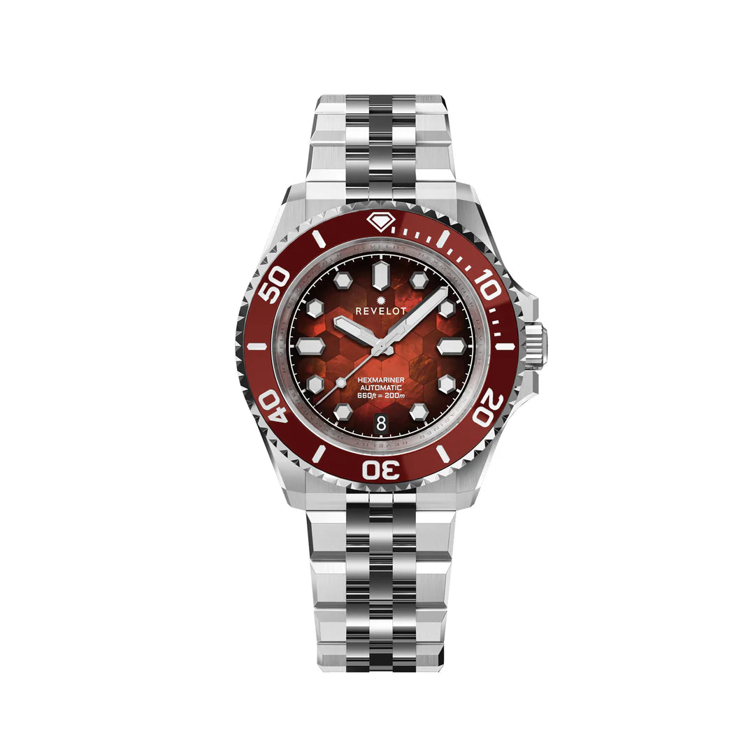 Hexmariner 39 Fume Blood Red Hex Mosaic MOP