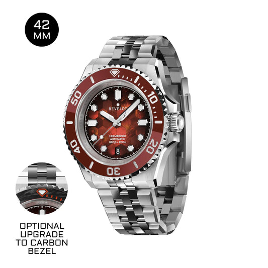 Hexmariner 42 Fume Blood Red Hex Mosaic MOP