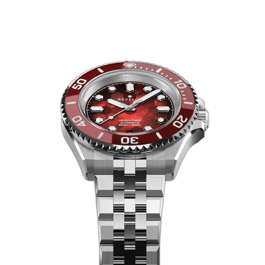 Hexmariner 42 Fume Blood Red Hex Mosaic MOP