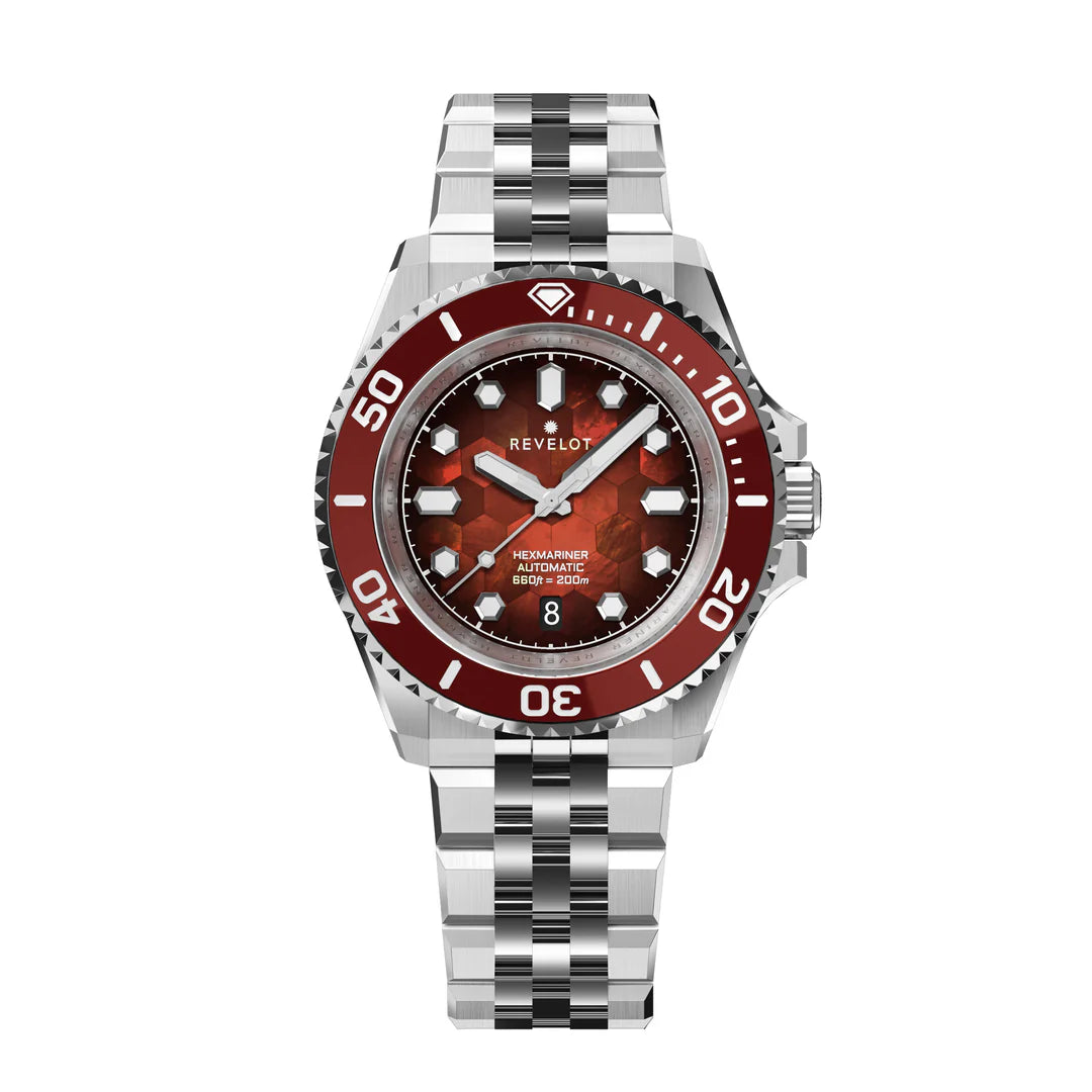 Hexmariner 42 Fume Blood Red Hex Mosaic MOP