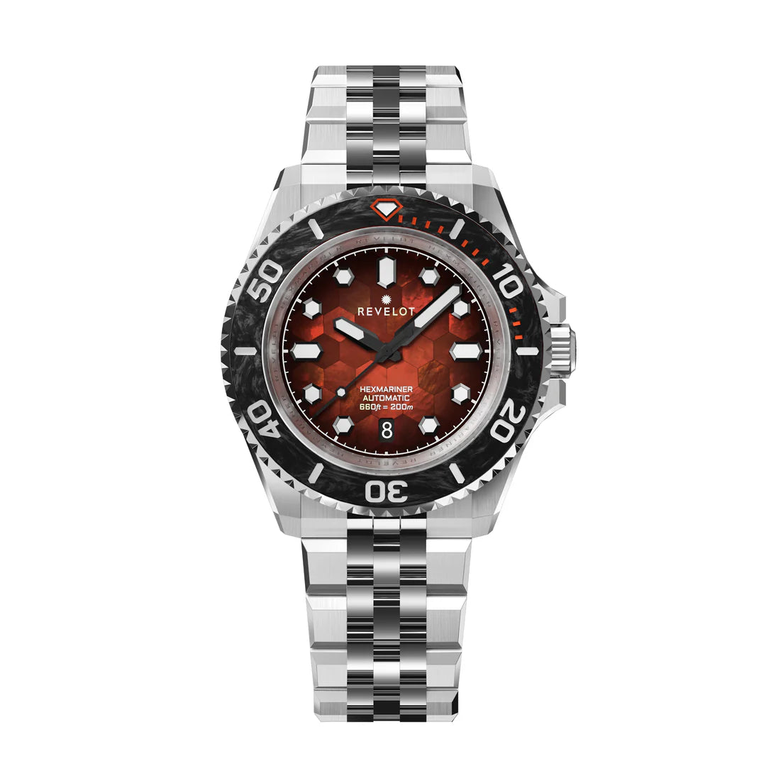 Hexmariner 42 Fume Blood Red Hex Mosaic MOP